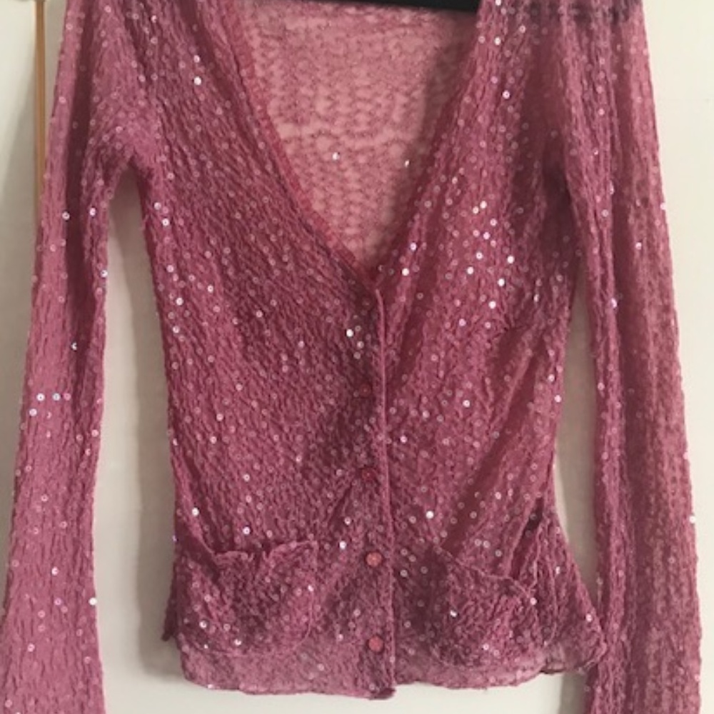 Beaded Mauvy Blouse